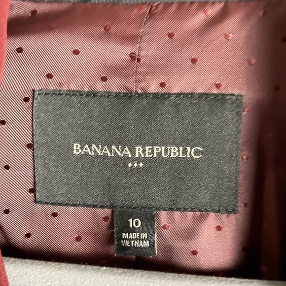 Banana Republic Factory Tuxedo Soft Blazer in Black Rose Burgundy Size 10 - Picture 3 of 5